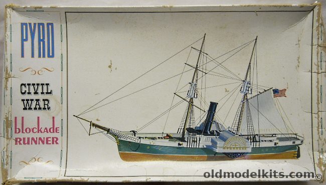 Pyro 1/124 Civil War Blockade Runner (Cutter 'Lavinia') - (ex-Harriett Lane), B375-400 plastic model kit